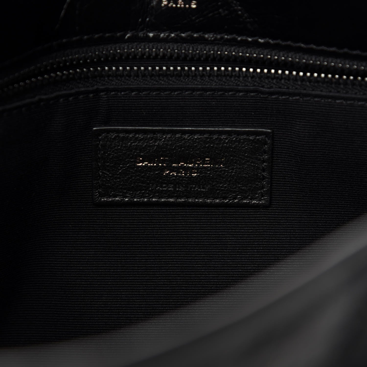 Saint Laurent Crinkled Calfskin Matelasse Monogram Medium Niki Chain Satchel Black 9 of 12