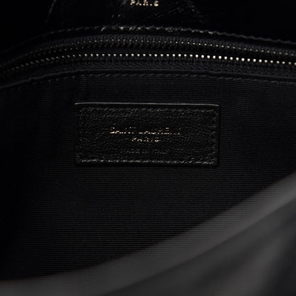 Saint Laurent Crinkled Calfskin Matelasse Monogram Medium Niki Chain Satchel Black 9 of 12