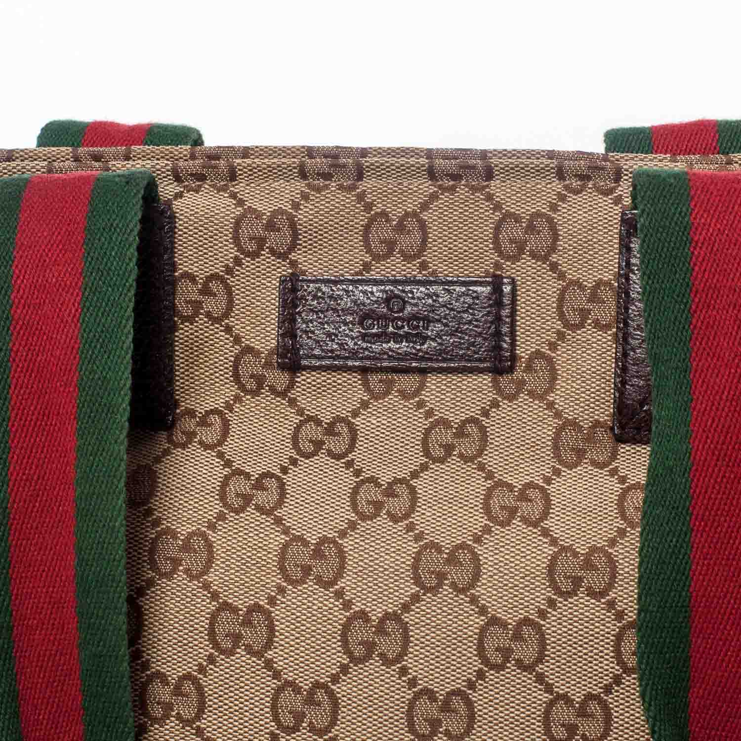 Gucci GG Monogram Medium Web Handle Bucket Tote 6 of 10