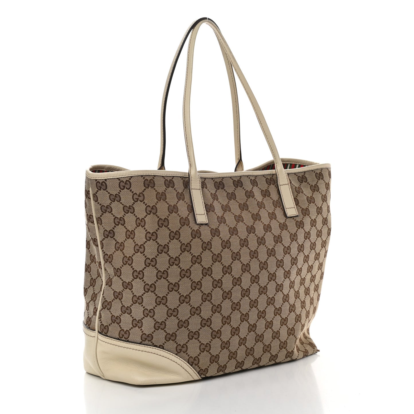 Monogram Medium New Britt Tote Off White