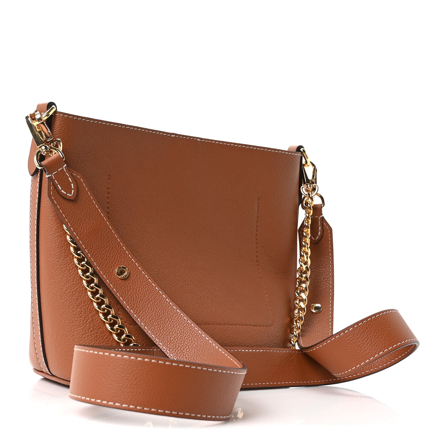 Louis Vuitton Calfskin Lock and Walk Bucket Cognac 1843966