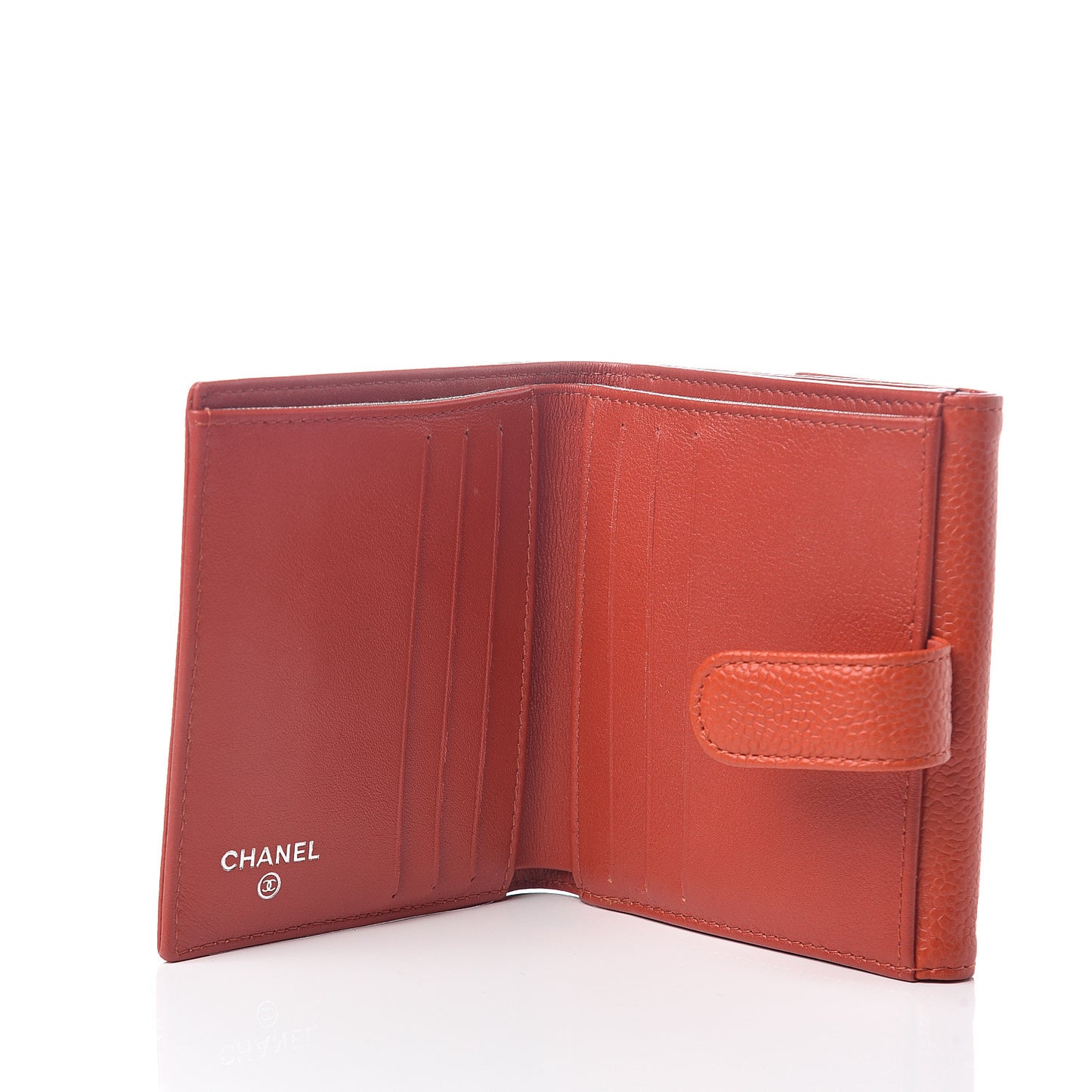 Caviar Timeless CC Compact French Wallet Red