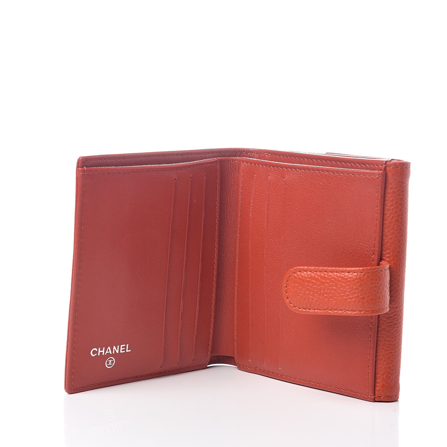 Chanel Caviar Timeless CC Compact French Wallet Red 4 of 6