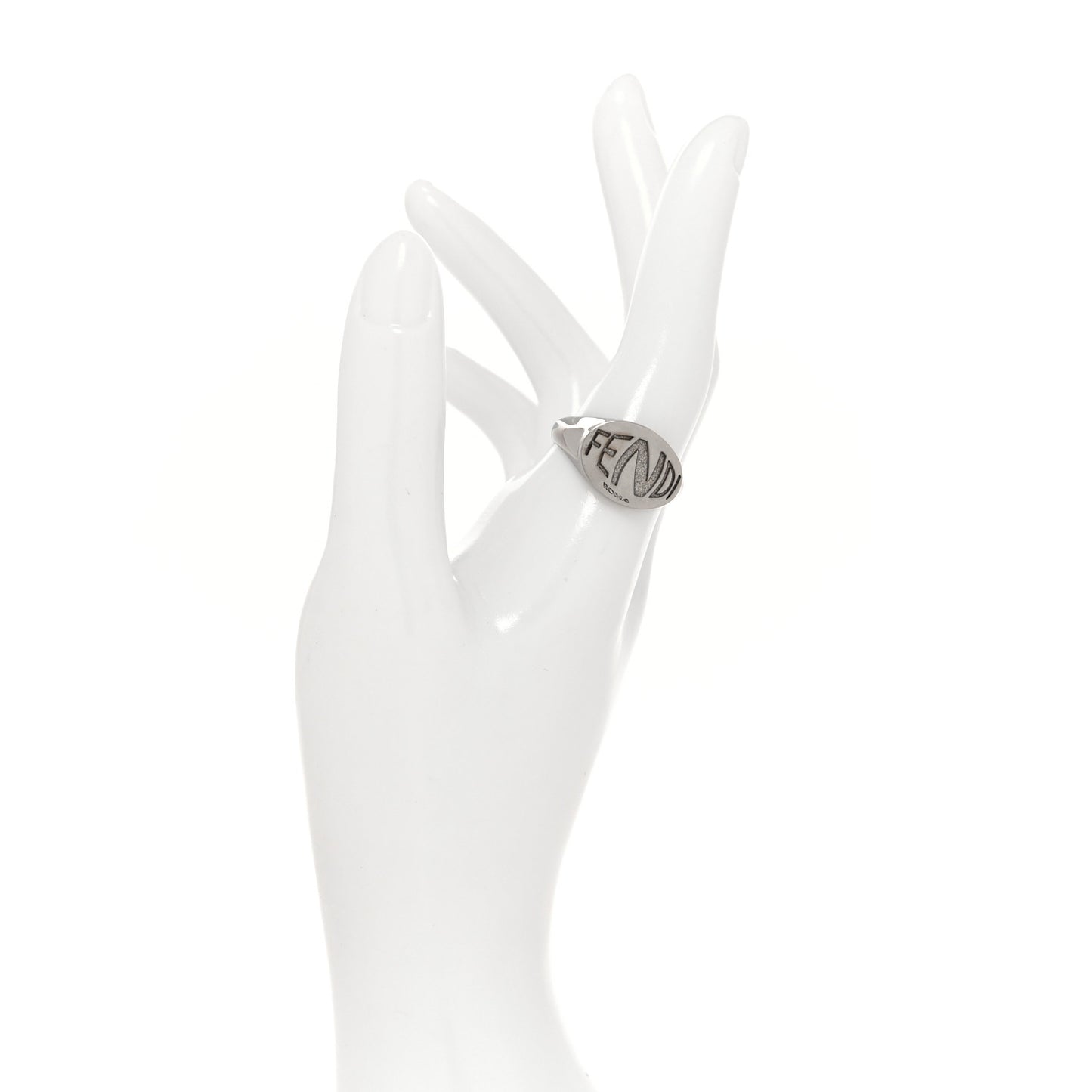 Metal Signature Ring L Silver