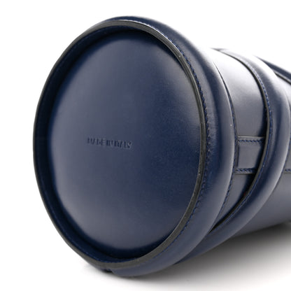 Alexander McQueen Calfskin Curve Bucket Bag Navy 9 of 10