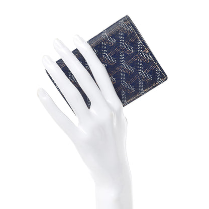 Goyard Goyardine Saint Marc Folding Card Case Navy 2 of 12