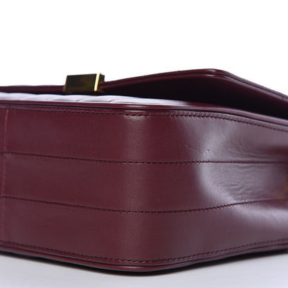Saint Laurent Lambskin Matelasse Monogram Medium Vicky Chain Bag Dark Legion Red 9 of 9