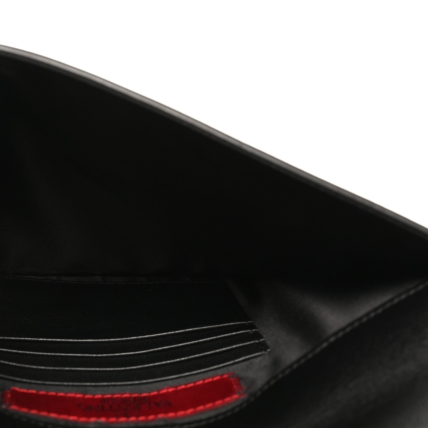 Valentino Garavani Vitello Medium Rockstud Envelope Flat Wristlet Pouch Black 5 of 7