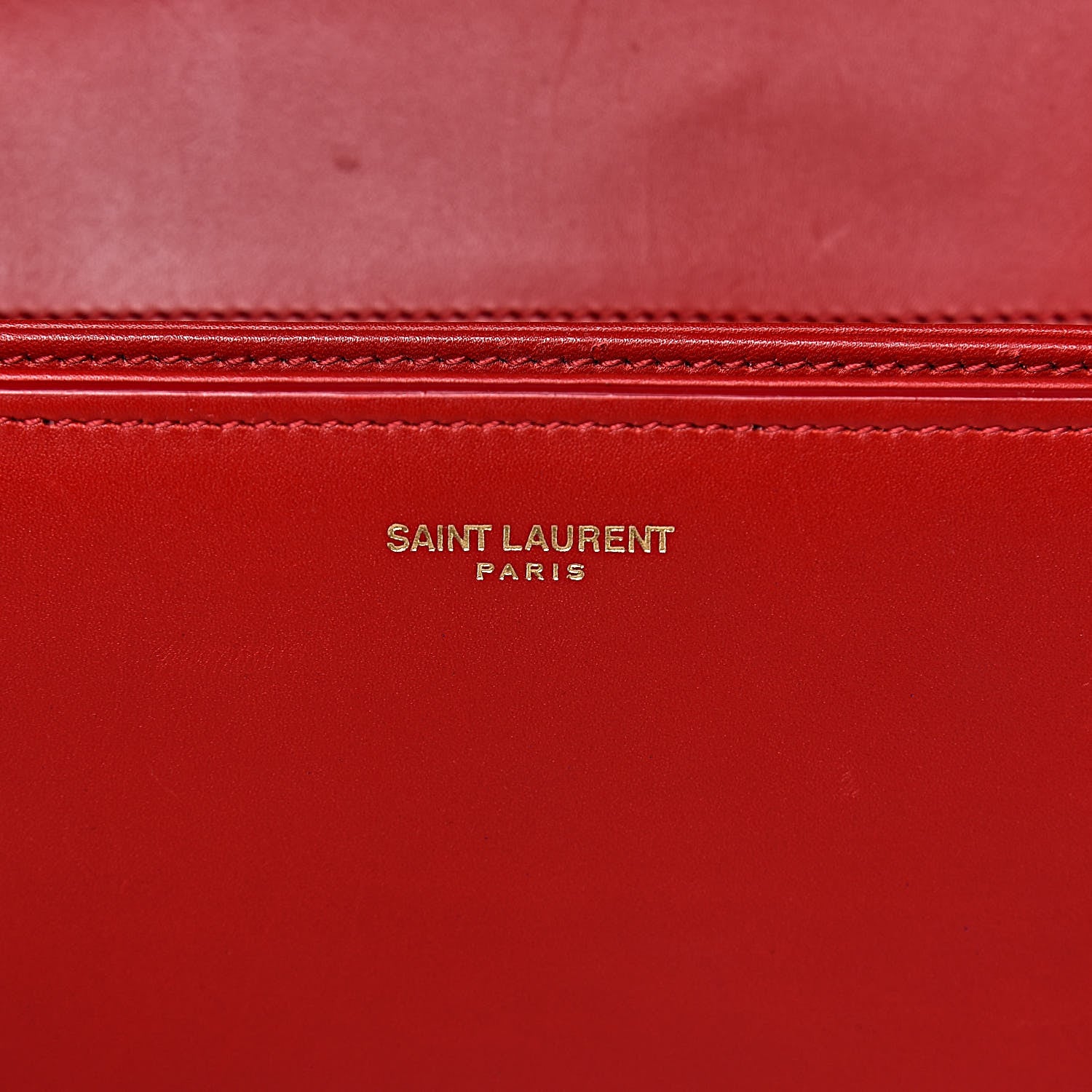 Saint Laurent Smooth Calfskin Medium Classic Monogram Universite Bag Red 7 of 20
