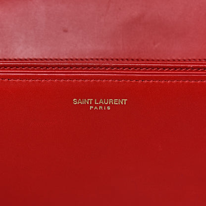 Saint Laurent Smooth Calfskin Medium Classic Monogram Universite Bag Red 7 of 20