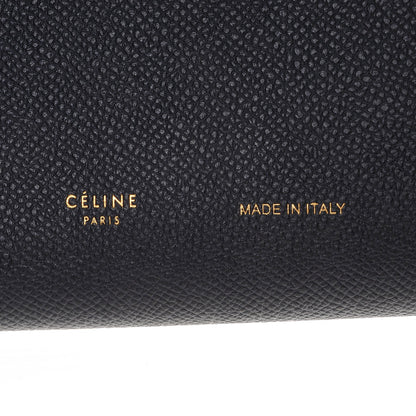 Celine Grained Shiny Calfskin Large Multifunction Strap Wallet Midnight 6 of 7