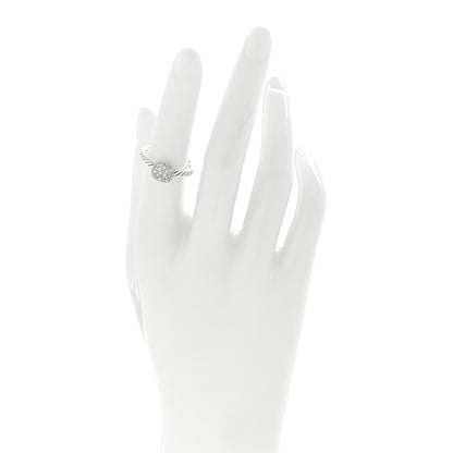David Yurman Sterling Silver Pave Diamond 8mm Petite Cushion Ring 50 5.25 2 of 4
