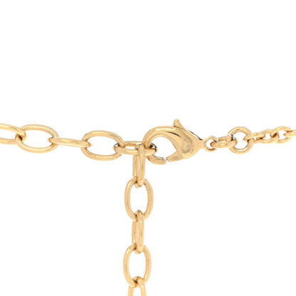 Chanel Crystal CC Heart Link Pendant Necklace Gold 5 of 6