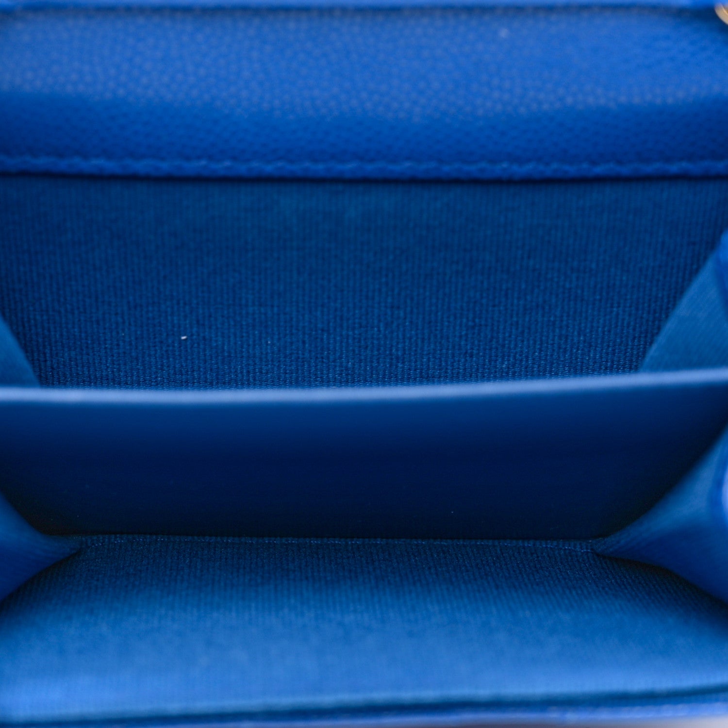 Chanel Caviar Quilted Flap Card Holder On Chain Blue 5 of 10