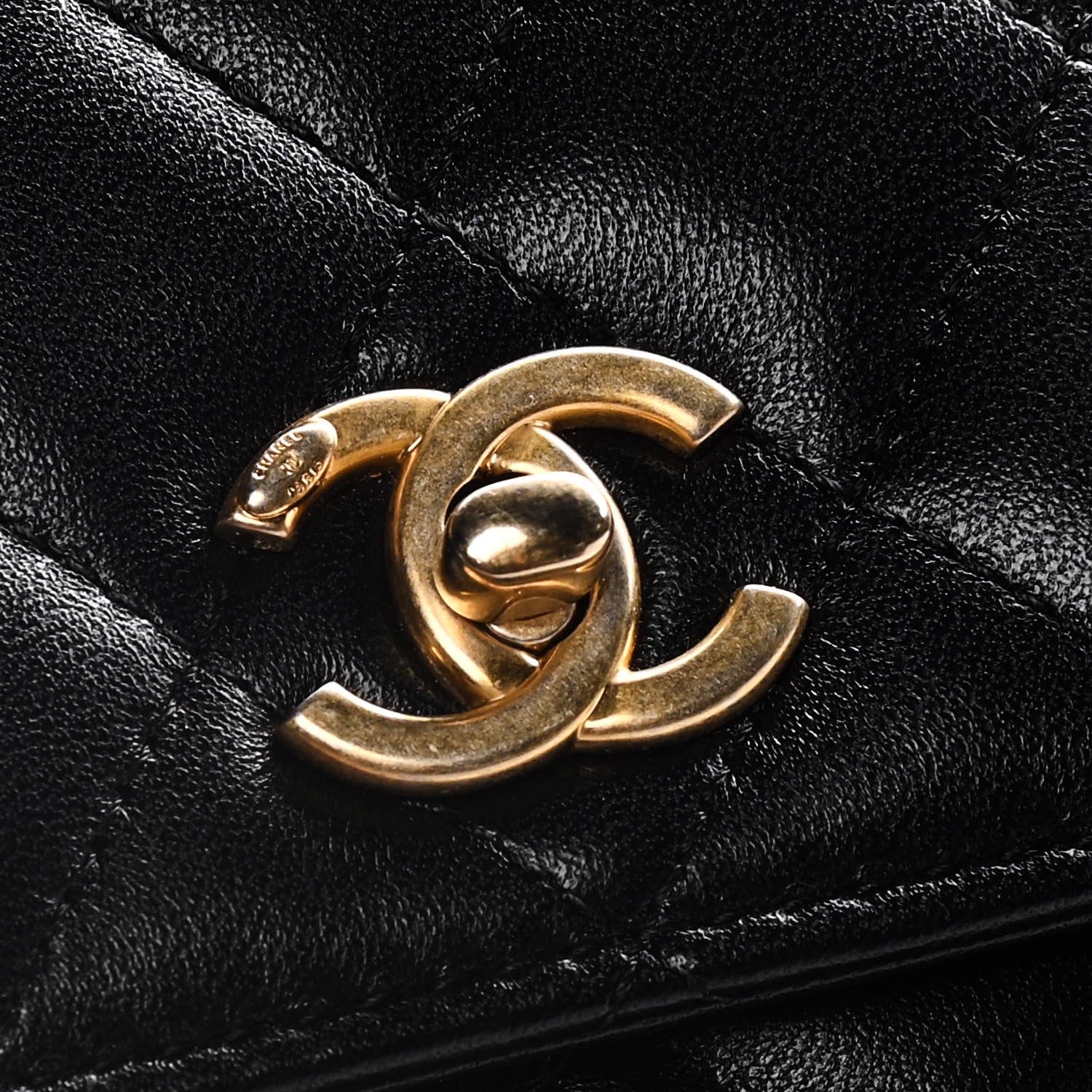 Chanel Lambskin Quilted Vertical Pearl Crush Flap With Chain Black 11 of 15