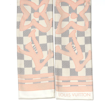 Louis Vuitton Silk Damier Azur Tahitienne Bandeau Rose Ballerine 5 of 5