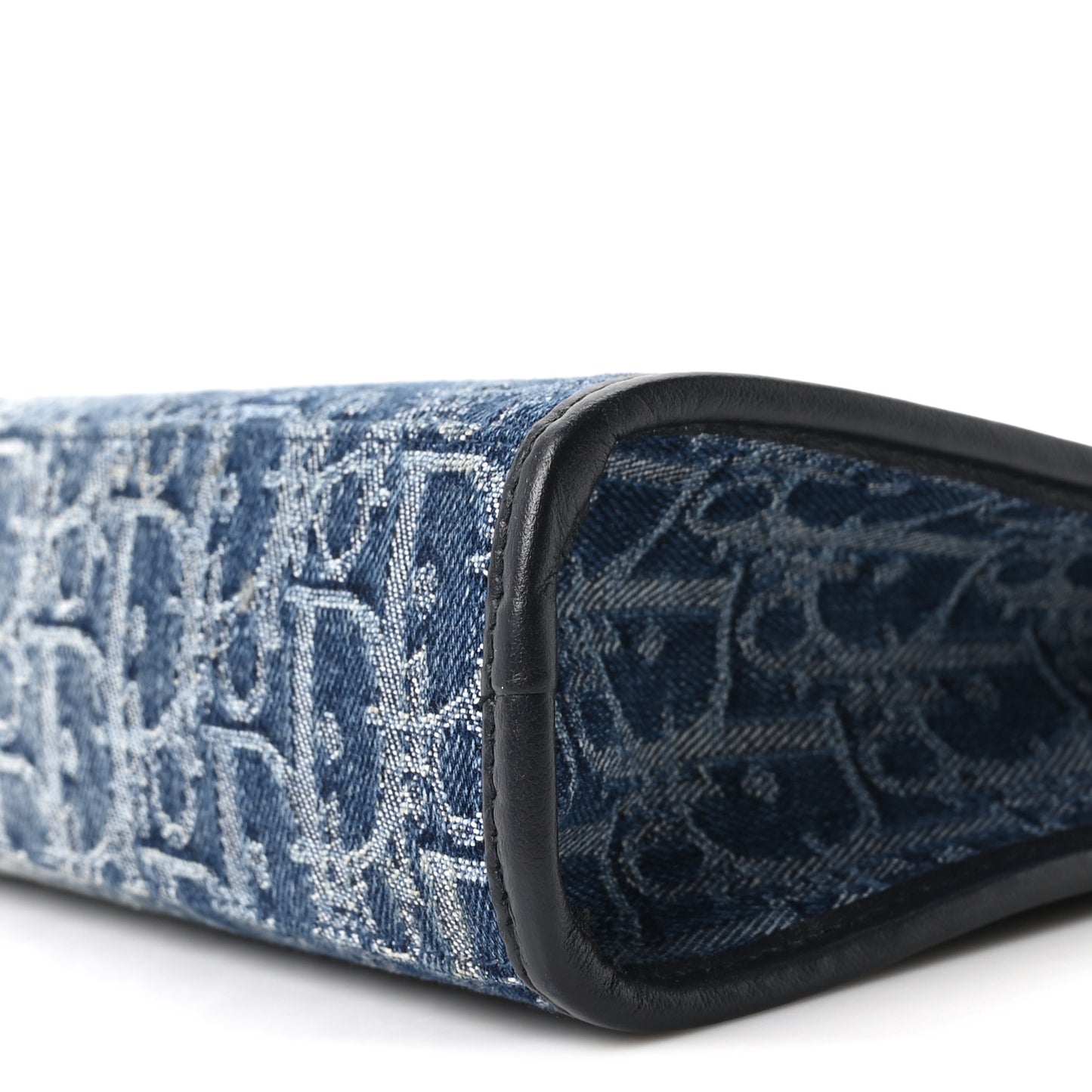 Denim Jacquard Oblique 30 Montaigne Dea Pouch  Blue