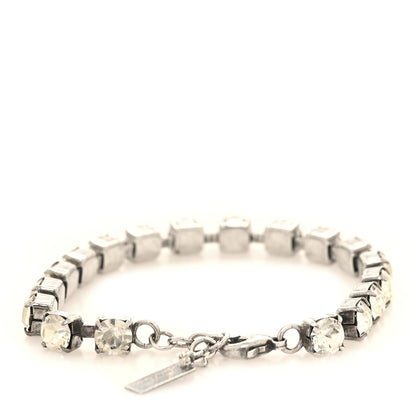 Saint Laurent Crystal Link Bracelet Silver 3 of 4