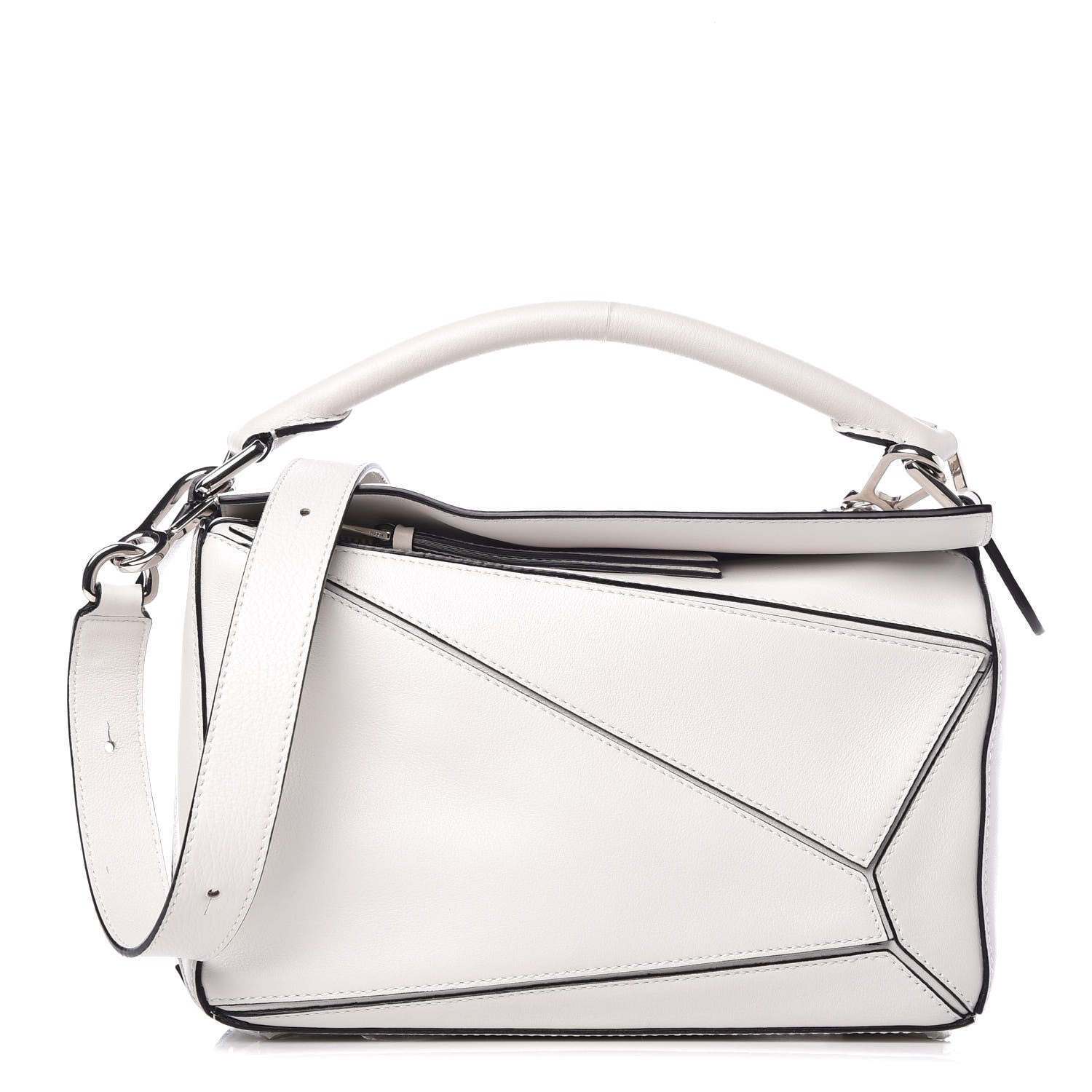 Loewe Calfskin Small Puzzle Bag White 1 of 8