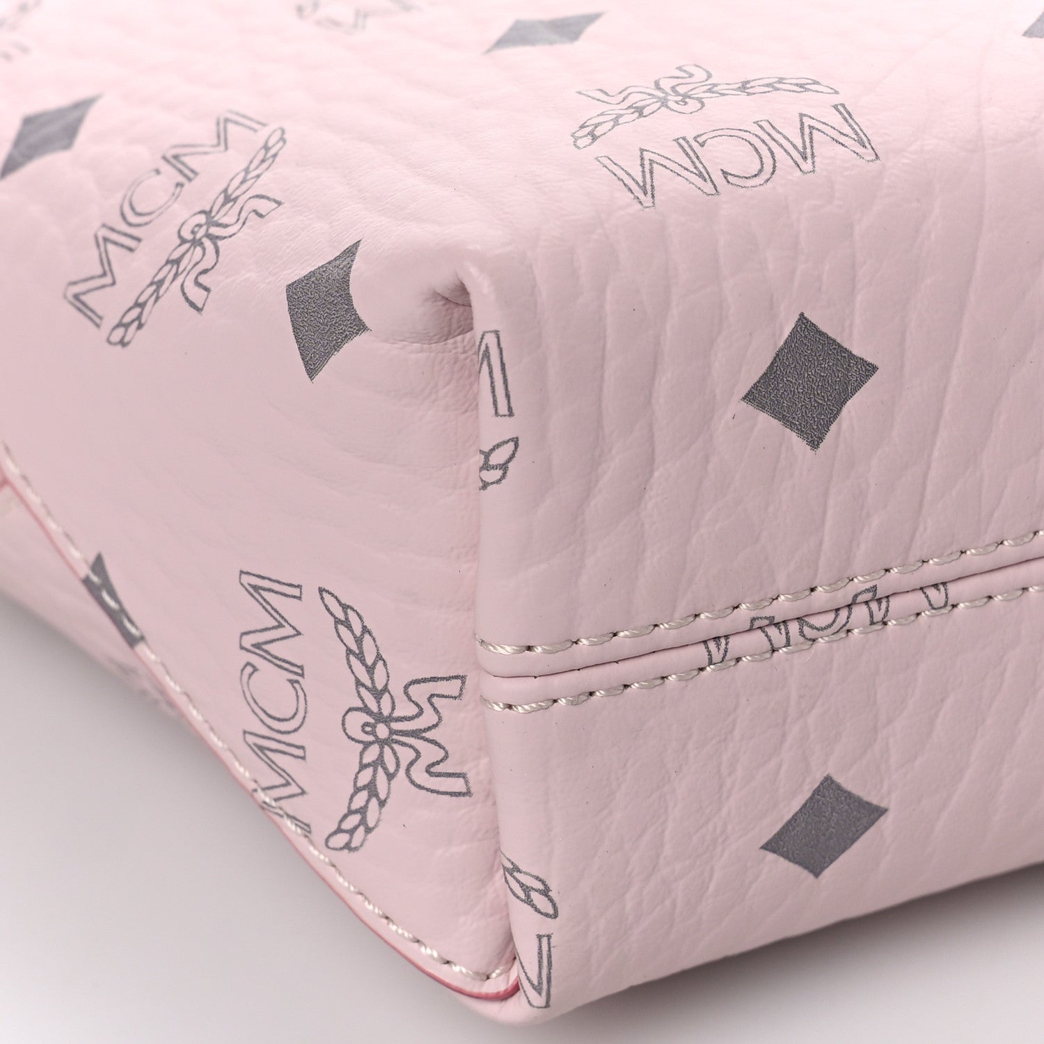 MCM Visetos Aren Shoulder Bag Powder Pink 6 of 7