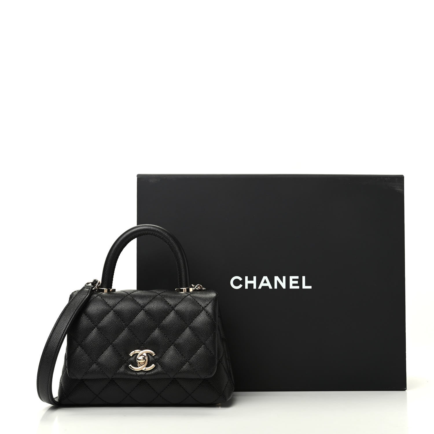 Chanel Caviar Quilted Extra Mini Coco Handle Flap Black 10 of 10