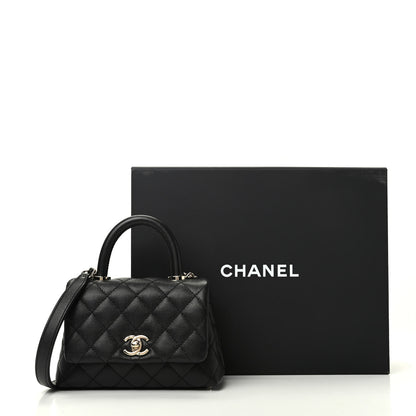 Chanel Caviar Quilted Extra Mini Coco Handle Flap Black 10 of 10