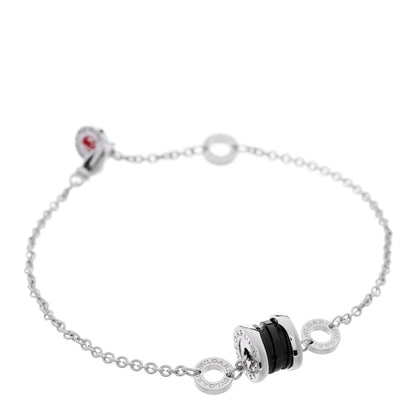 Bulgari Sterling Silver Black Ceramic Save the Children Bracelet SM 1 of 6