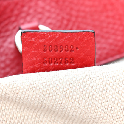 Gucci Pebbled Calfskin Medium Soho Chain Shoulder Bag Tabasco Red 7 of 9