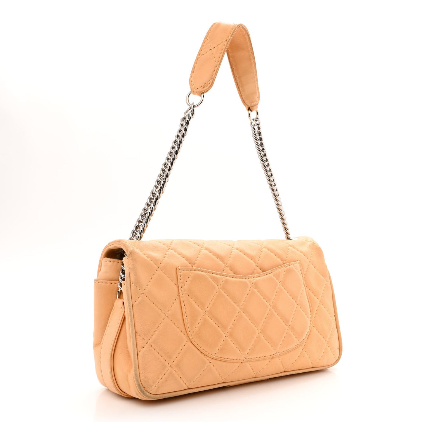 Lambskin Quilted Medium Icons Secret Label Flap Beige