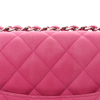 Chanel Iridescent Caviar Quilted Jumbo Double Flap Pink 16 of 19