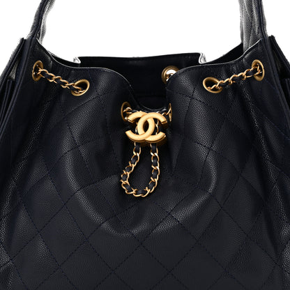 Chanel Caviar Quilted Small Chanel 25 Handbag Dark Navy 8 of 10