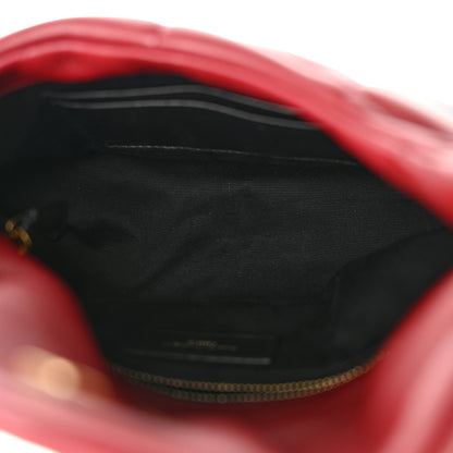 Saint Laurent Lambskin Quilted Toy Loulou Puffer Monogram Chain Satchel Opyum Red 5 of 11