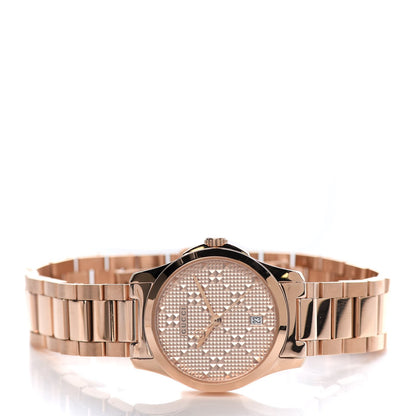 Gucci Stainless Steel 27mm G-Timeless Diamante Quartz Watch Rose 3 of 8