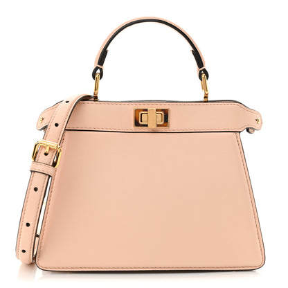 Fendi Shiny Nappa Plexiglass Petite Peekaboo I SEE U Satchel Light Rose 1 of 12
