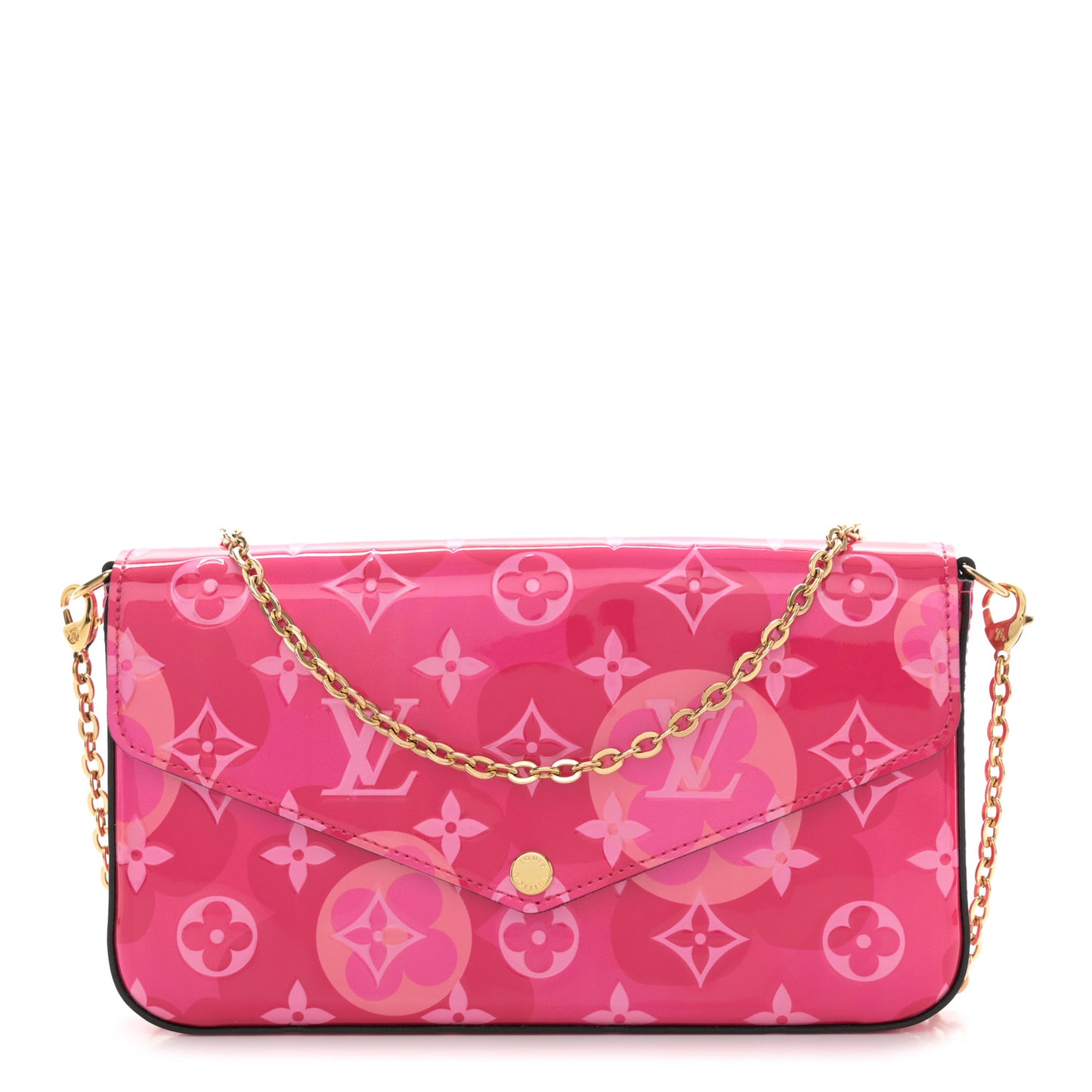 Vernis Valentine Pochette Felicie Chain Wallet Fuchsia