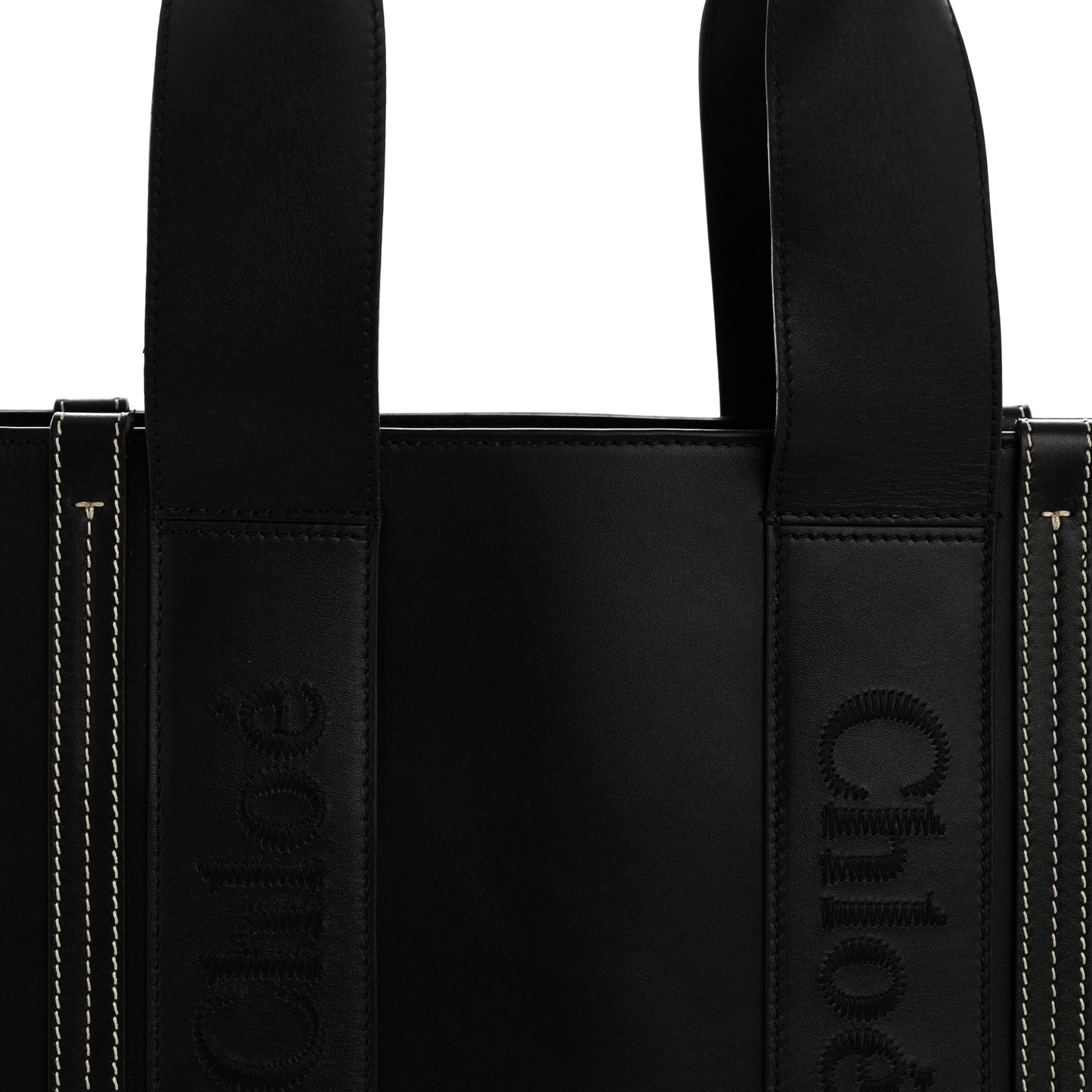 Calfskin Large Woody Tote Black