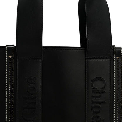 Chloe Calfskin Large Woody Tote Black 8 of 13