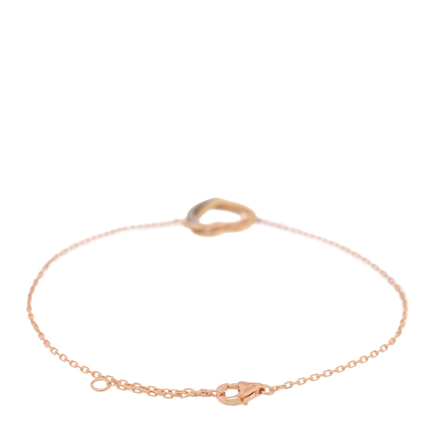 Cartier 18K Pink Yellow White Gold Trinity Heart Bracelet 2 of 3