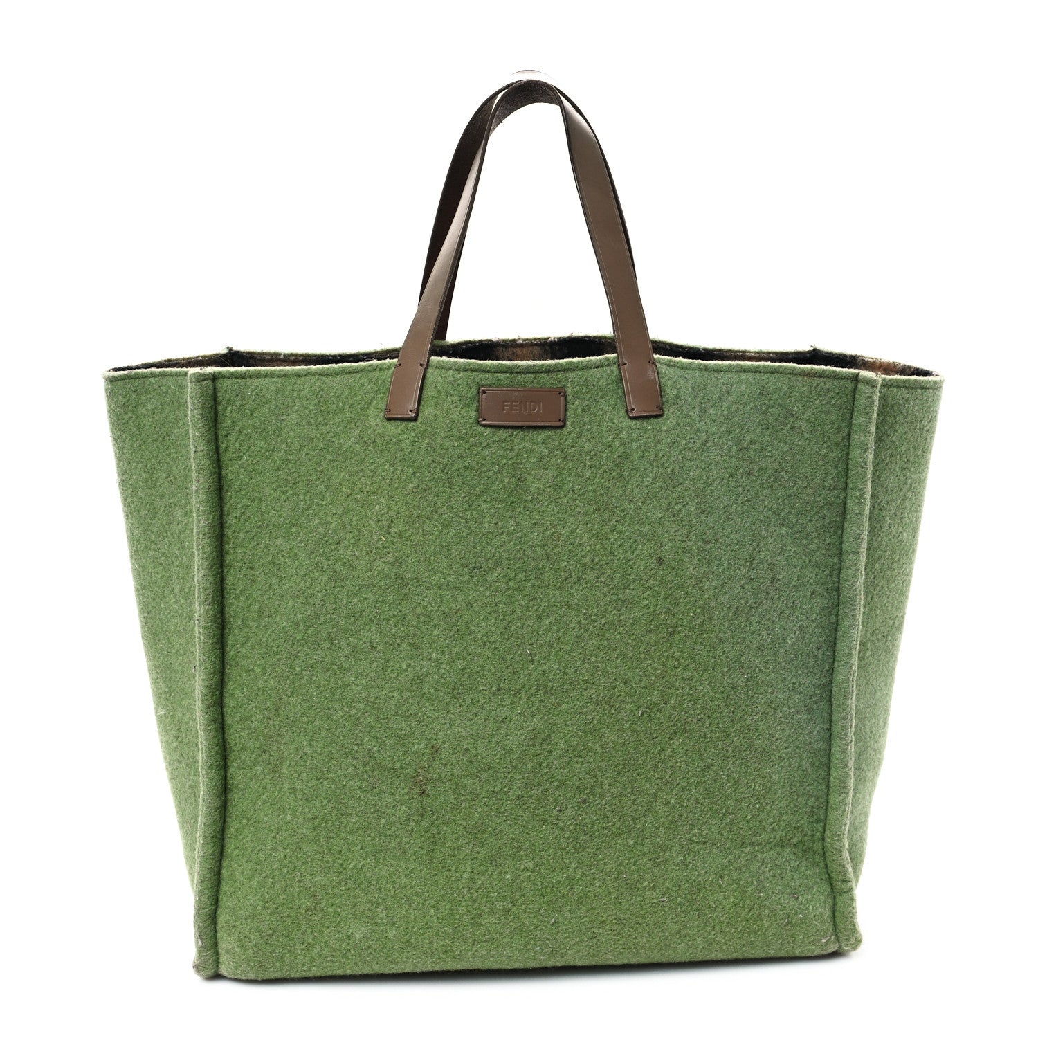Fendi Felt Shopping Tote Green 1 of 12