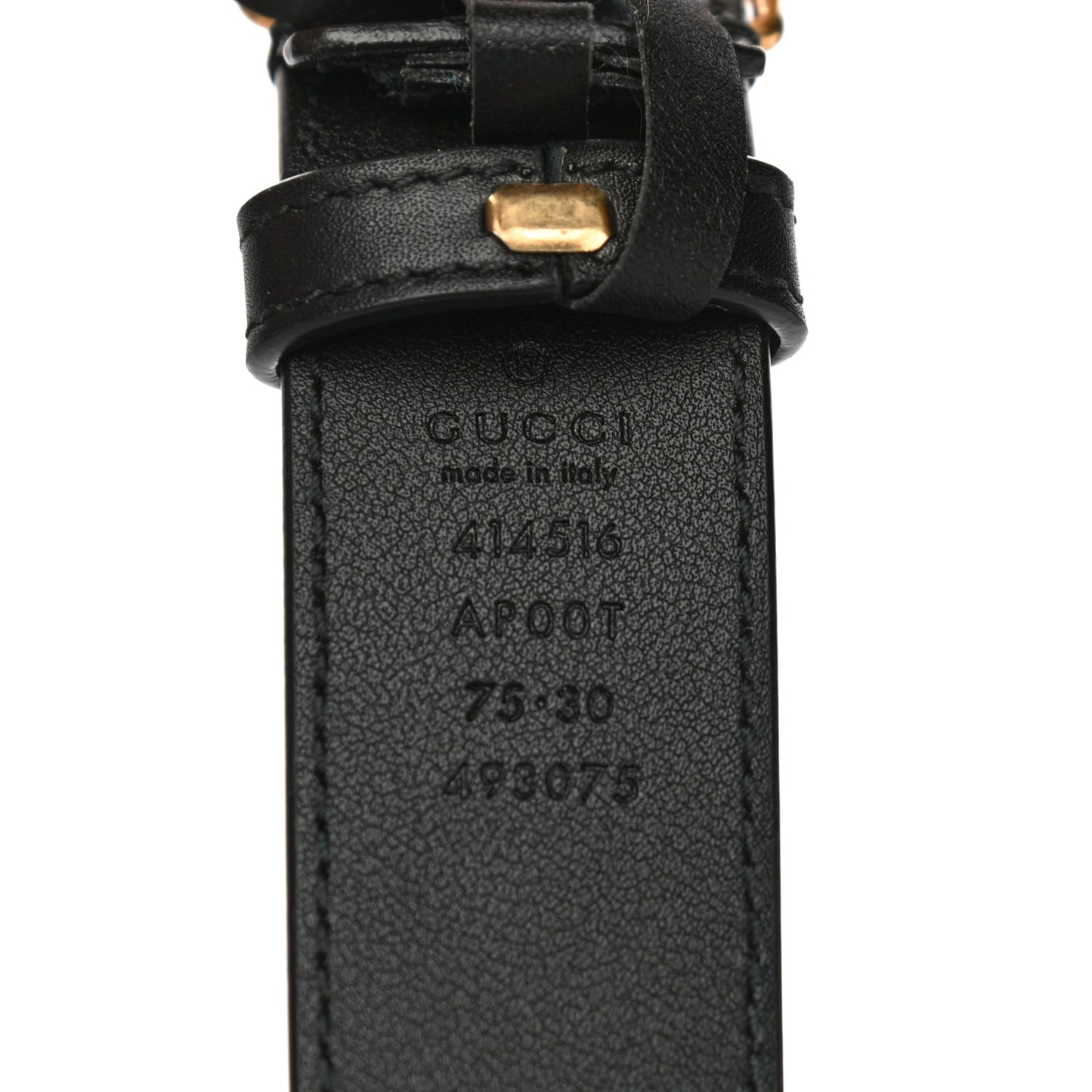 Calfskin Double G 30mm Belt 75 30 Black