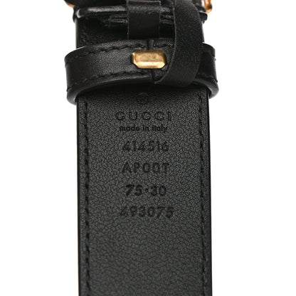 Gucci Calfskin Double G 30mm Belt 75 30 Black 4 of 6