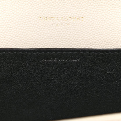 Saint Laurent Grain De Poudre Monogram Uptown Chain Wallet Crema Soft 9 of 11