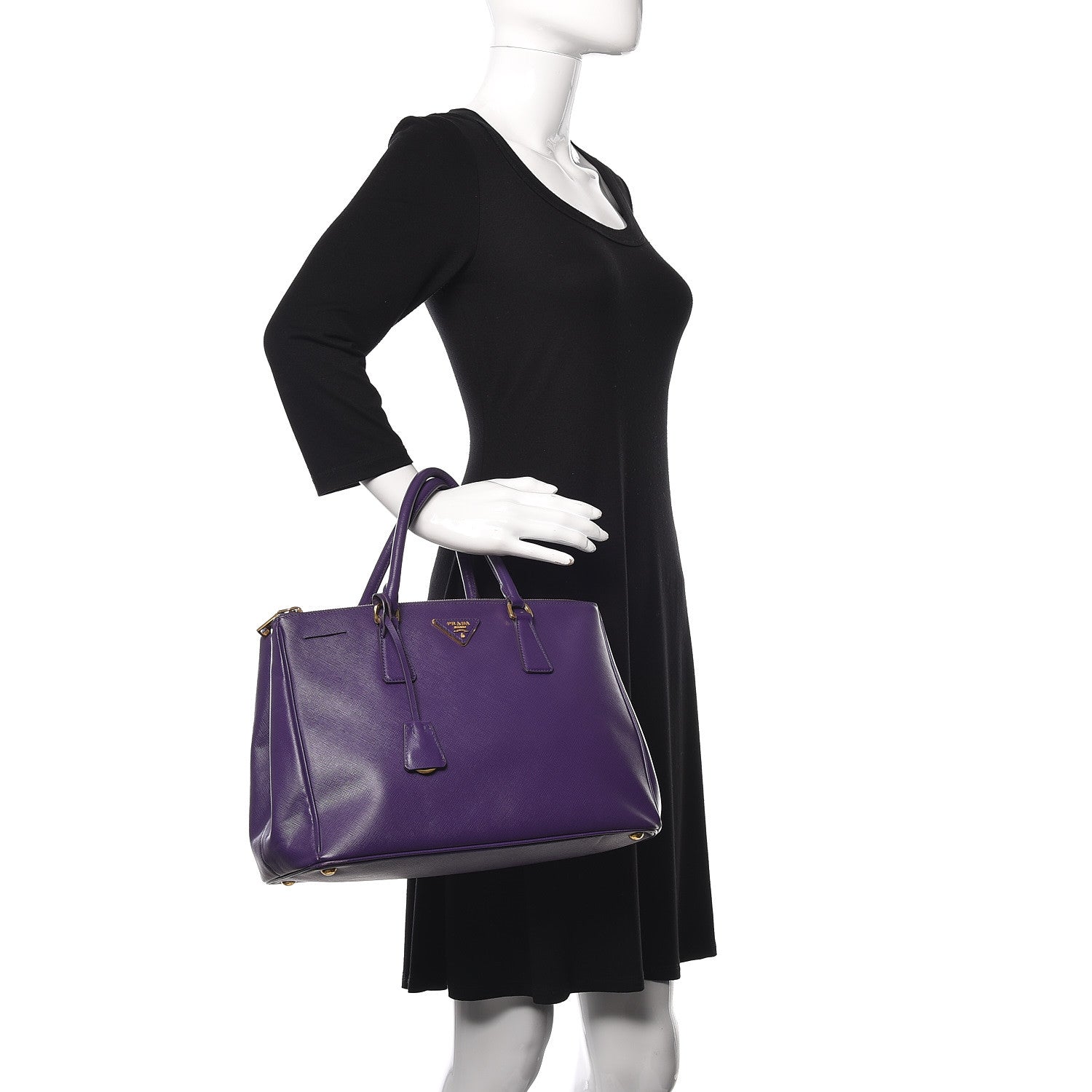 Prada Saffiano Medium Galleria Double Zip Tote Viola 2 of 18