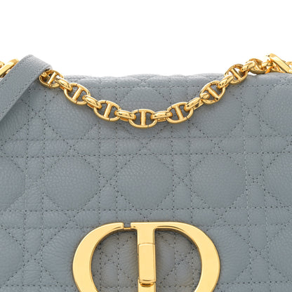 Christian Dior Supple Calfskin Cannage Medium Caro Bag Ethereal Grey 8 of 14