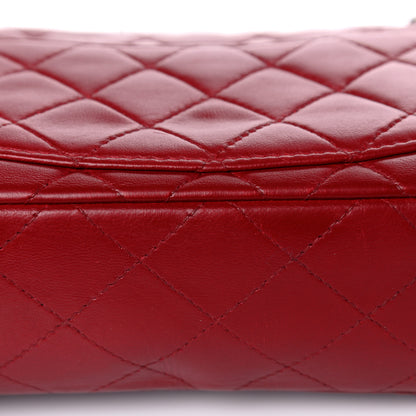Chanel Lambskin Quilted Mini Rectangular Flap Dark Red 11 of 14