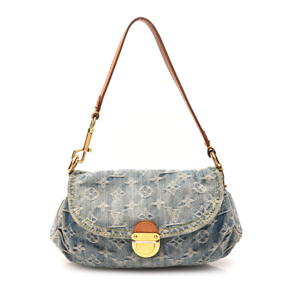 Louis Vuitton Monogram Denim Mini Pleaty Blue 1 of 9