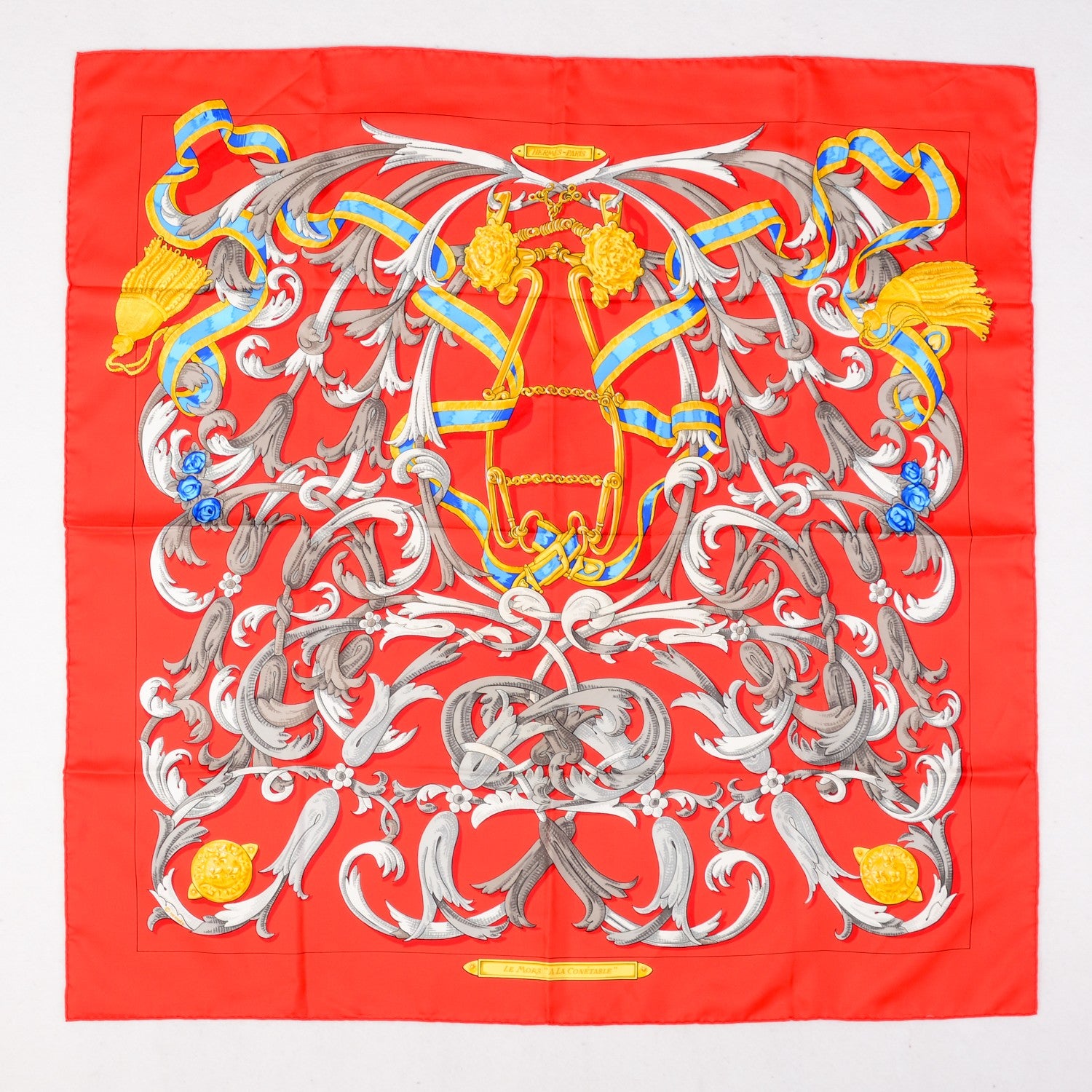 Hermes Silk Le Mors A La Conétable Scarf 90 2 of 6