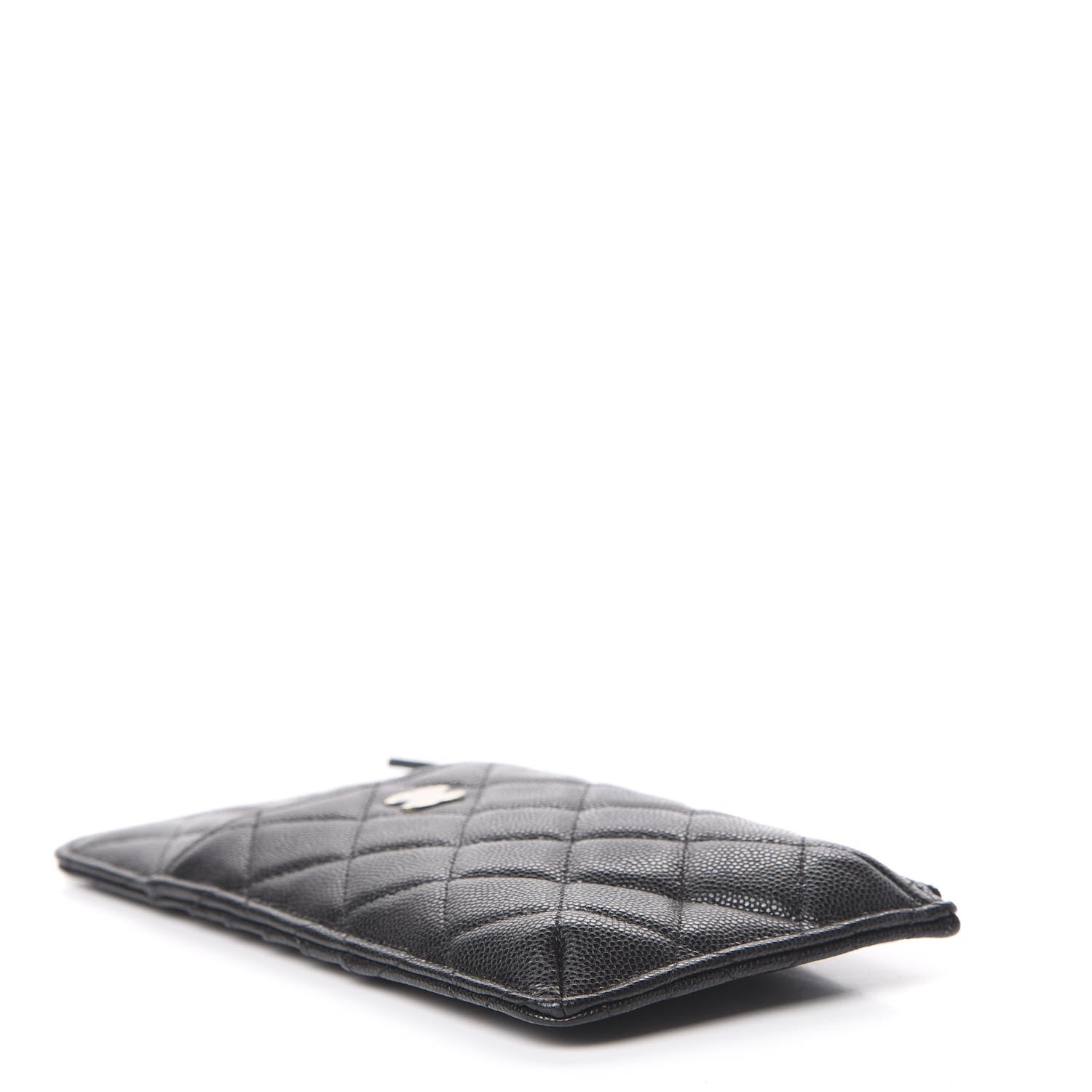 Chanel Caviar Quilted Classic Flat Wallet Pouch Black 3 of 9