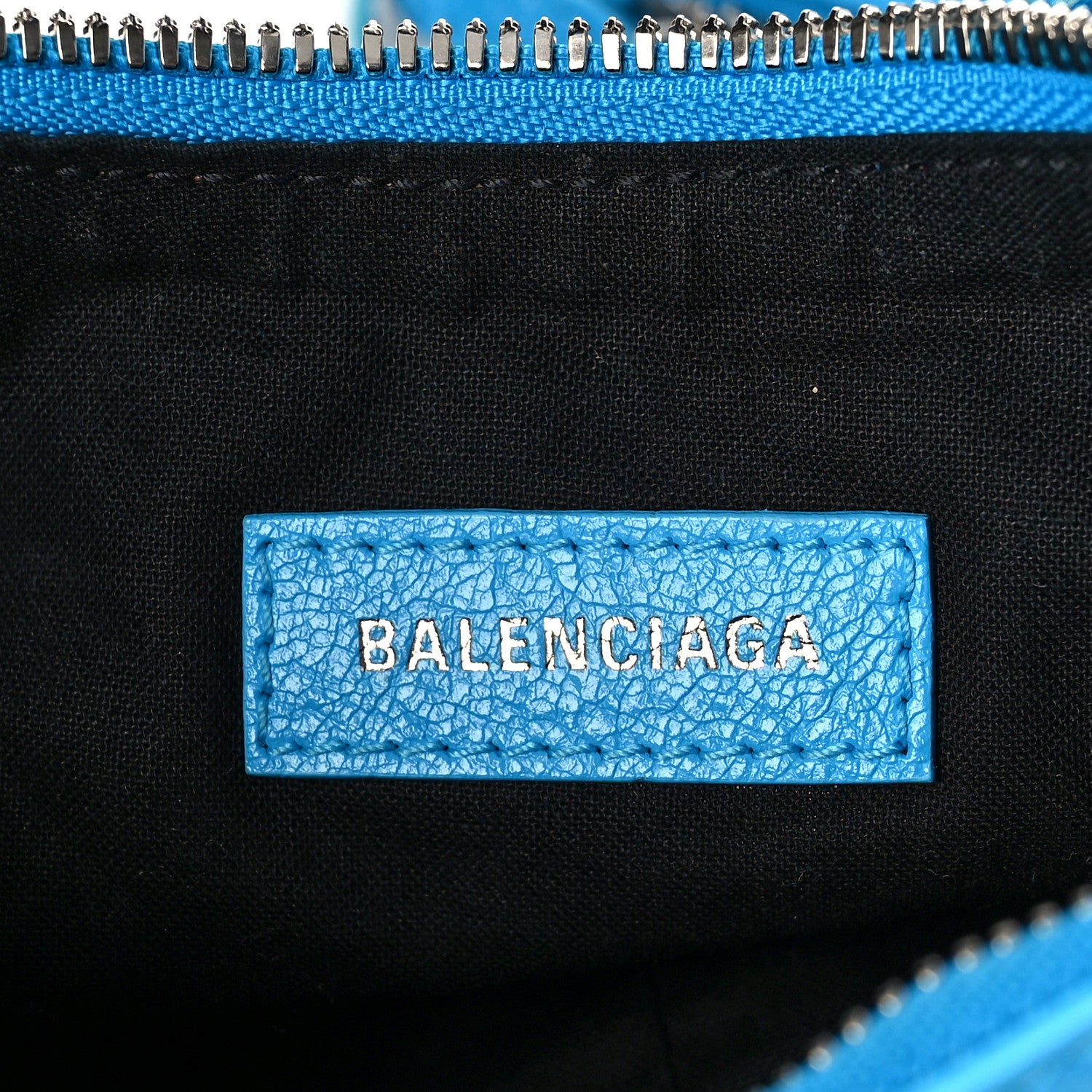 Balenciaga Agneau Arena Le Cagole Shoulder Bag XS Cyan 6 of 11