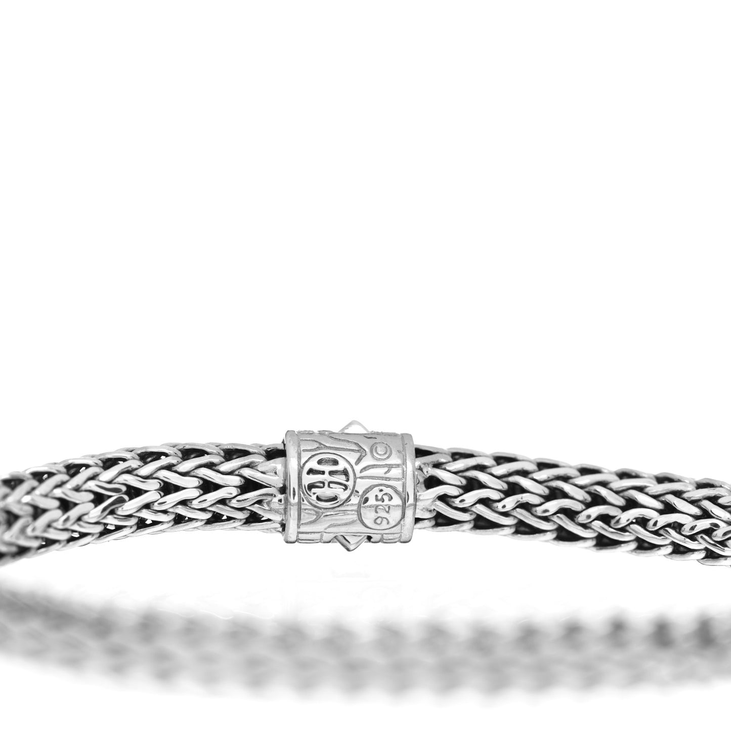 Sterling Silver Black Sapphire 6.5mm Classic Chain Bracelet